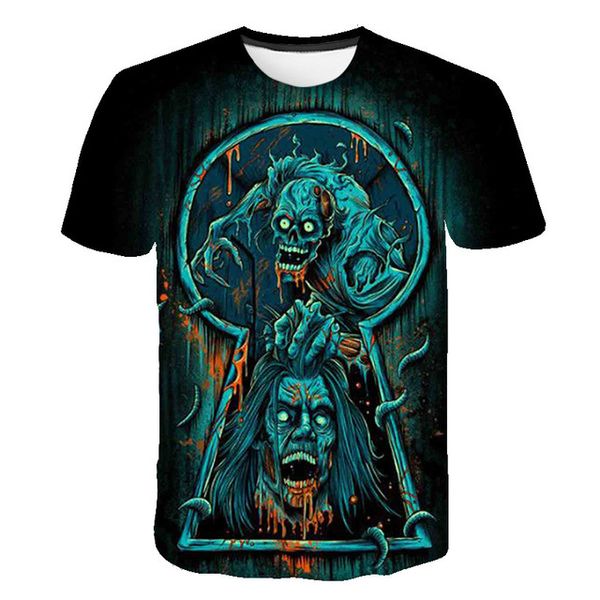 

horror skull retro rock selling 3d print shirts plus size hentai aesthetic men clothing