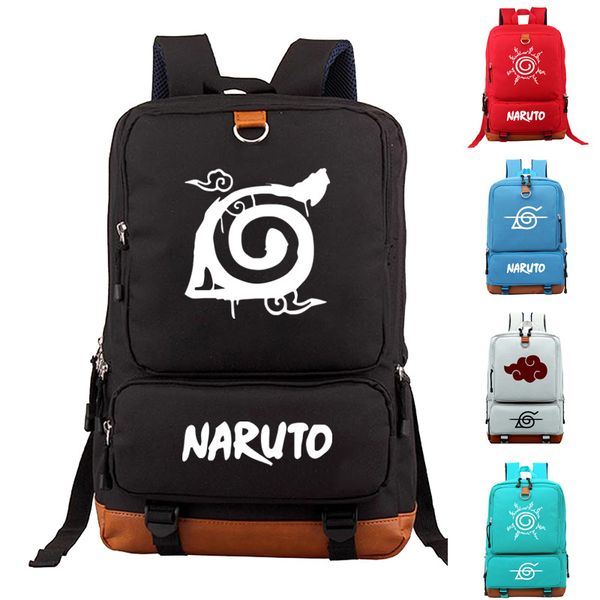 

leather luggage tag animation naruto naruto pattern casual backpack korean style student bag outdoor personalized travel bag purse hook