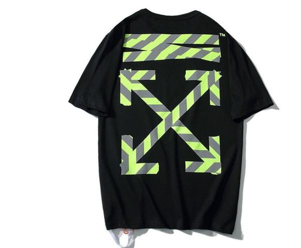 

off 3m reflective warning line white short sleeve men and women loose cotton t-shirt bottoming shirt m-2xl025, White;black