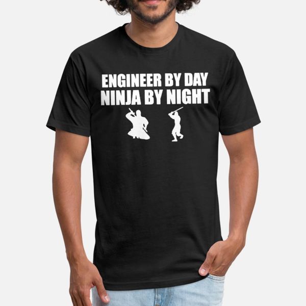 

инженер дня ninja by night т рубашка мужчины пользовательской футболка круглый воротник прохладно интересно новая мода весна шаблон рубашка