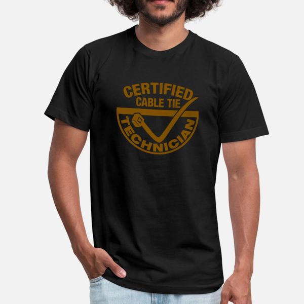 

certified zip tie technician t shirt men designs cotton size s-3xl kawaii cute funny summer style original shirt