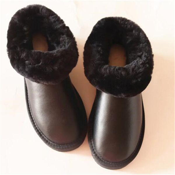 

2020 new style genuine sheepskin wool women shoes ankle snow boots women snow boots warm shoes for ing, Black
