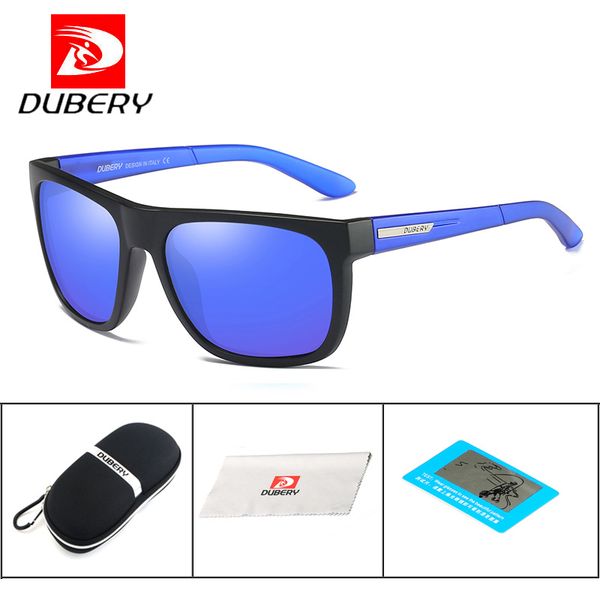 

dubery brand design polarized sunglasses men driver shades male sun glasses for men summer mirror square oculos uv400 with box, White;black