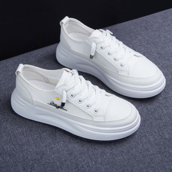 

mesh thick bottom small white shoes women 2020 summer student casual women's shoes wild breathable daisy board, Black