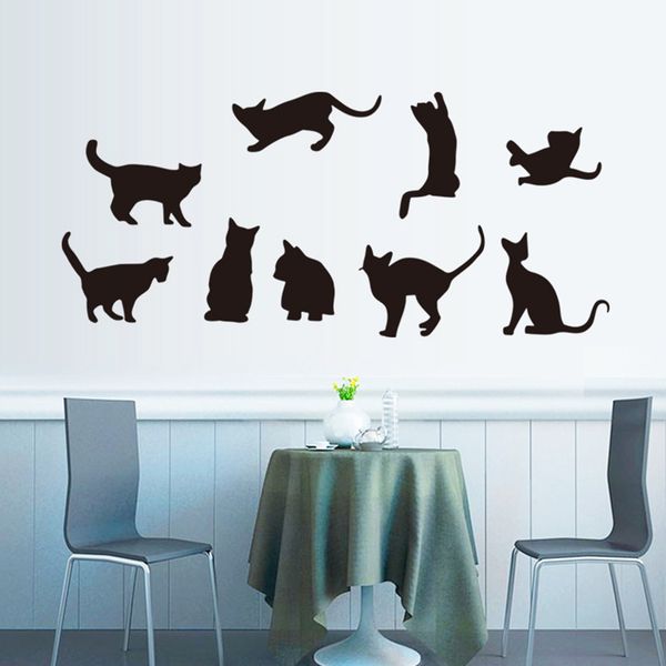 

home removable art diy cats wall mural art stickers