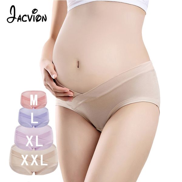 

women's panties 3 pieces/set cotton pregnancy & maternity women underwear u-shaped low waist pregnant briefs lady, Black;pink