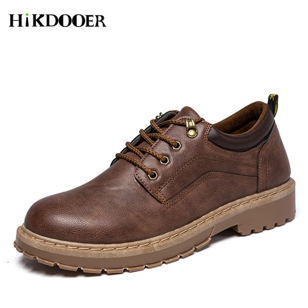 

brand handmade breathable men's oxford shoes dress shoes men flats sneakers fashion men leather martin shoes, Black