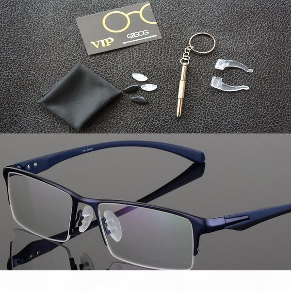

2018 fashion titanium rimless eyeglasses frame brand designer men glasses suit reading glasses optical prescpriton lenses, Silver