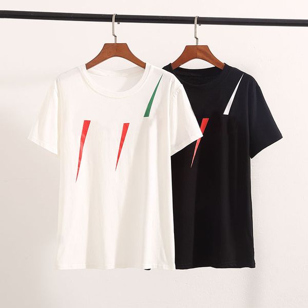 

20ss men t-shirt letter print crew neck casual summer breathable mens womens t shirts solid color tees wholesale, White