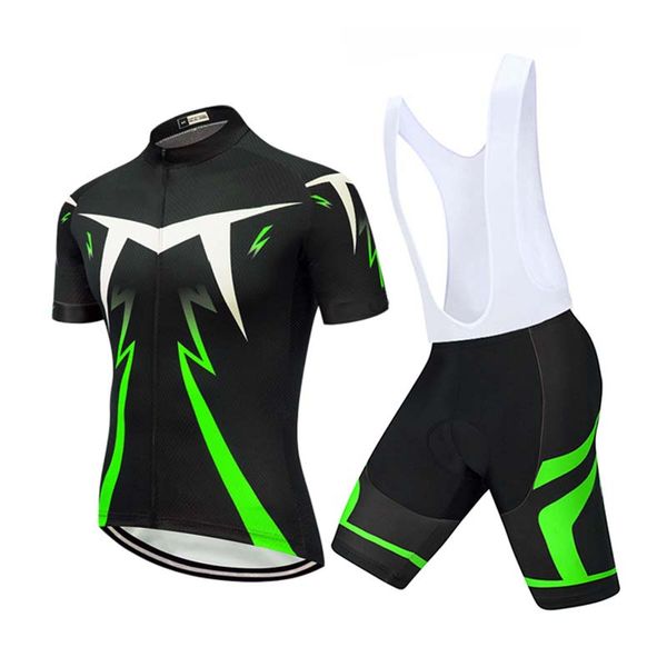 

men's short sleeve cycling jersey with bib shorts coolmax lycra bike clothing suit breathable for sports mountain bike mtb, Black;blue