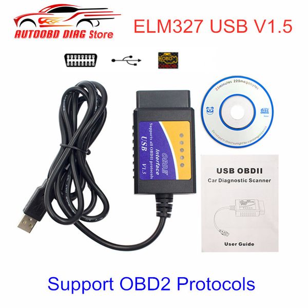 

price usb elm327 v1.5 obd2 code scanner elm327 usb v1.5 diagnostic cable elm 327 support obd2 protocols for windows 7 8 xp