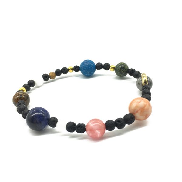 

pretty energy bracelet universe planets chakra beads bracelets & bangles fashion jewelry solar system natural stone novel bracelet, Black