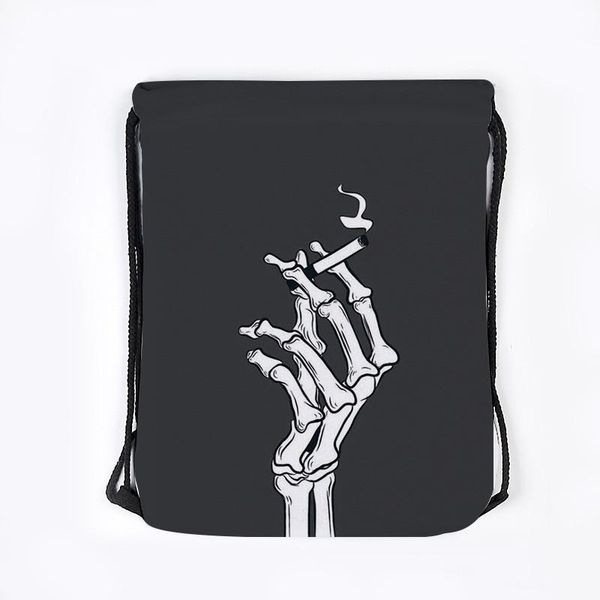 

halloween drawstring bag skull 3d digital print bouquet pocket backpack black halloween skeleton printed bag dhl shipping dhf1162