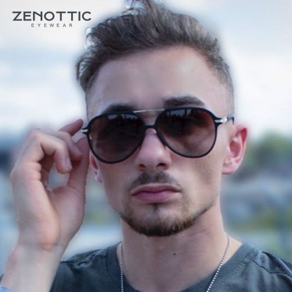 

zenottic 2020 retro men's pilot polarized sunglasses women oversized uv400 sun glasses gradient driving glasses shades eyewear, White;black