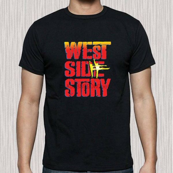 

new west side story broadway show logo mens black t-shirt size s to 3xl
