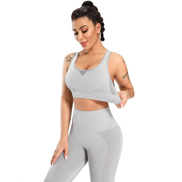 

бесшовные спорт набор женщин спортивная gym рукавов crop top bra леггинсы sportsuit workout экипировка фитнес йога наборы облечь xn, White;red