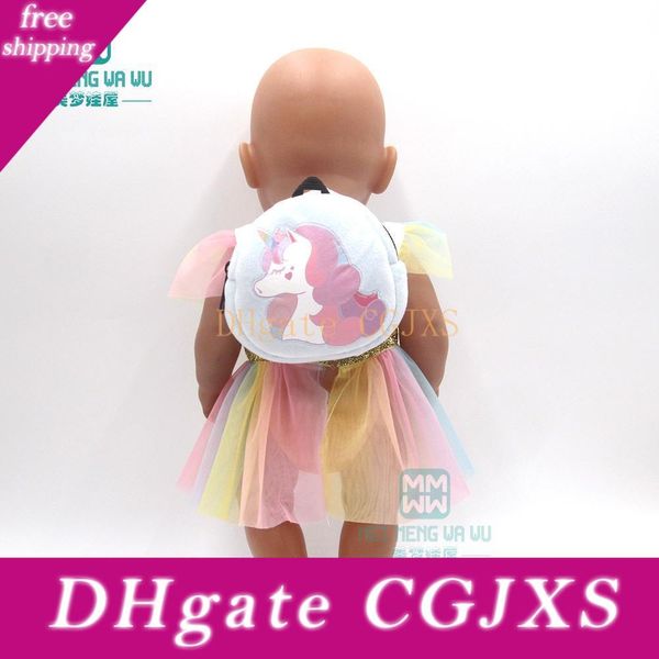 

accessories for doll fit 43 cm toy new born doll baby fashion cartoon plush backpack