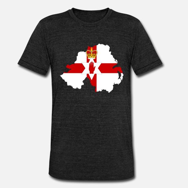 

northern ireland map flag t shirt men character tee shirt round collar fit cute building spring letter shirt