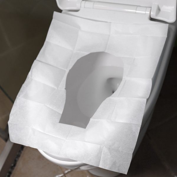

60pcs toilet seat cover safety camping disposable paper mat bathroom accessories