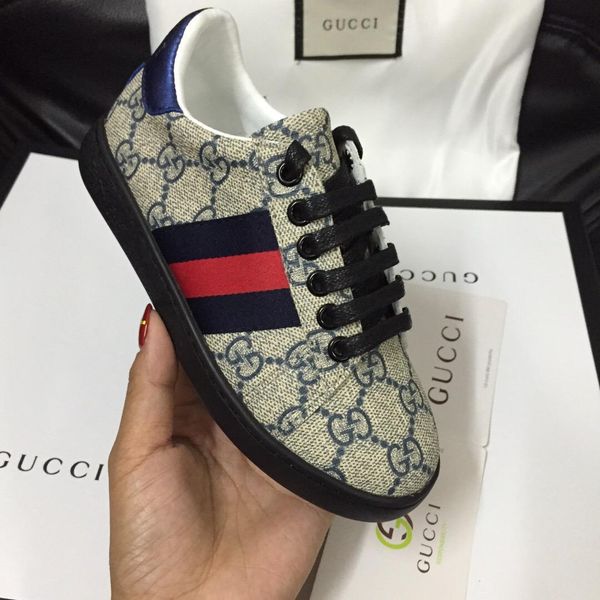 

sales popular brands classic kids fashion shoes designers genuine leather sneakers boy and girl sports shoes color mixing children's tr, Black;red