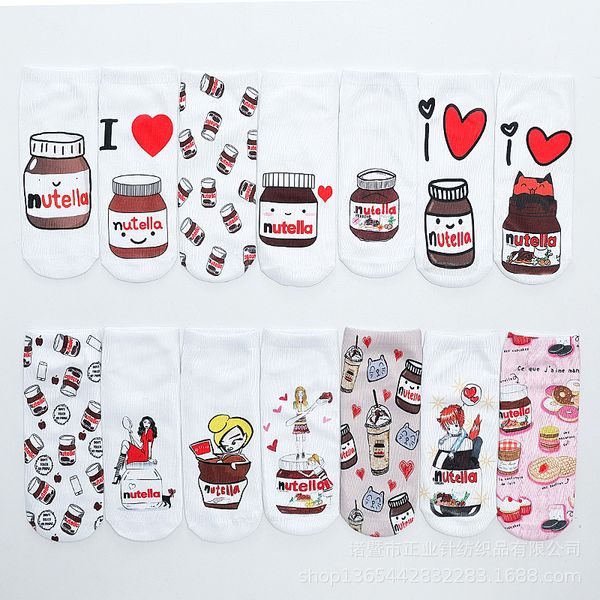 

cartoon unicorn cotton autumn summer casual fashion women ankle socks, Black