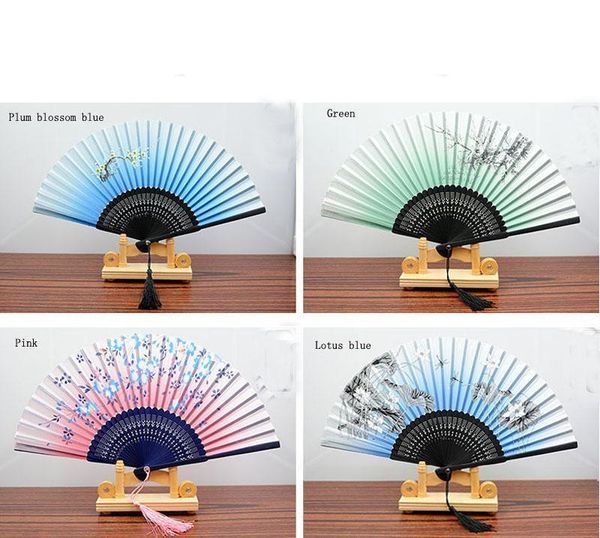 

frame glory bamboo morning for silk butterflies with patt held " hand style chinese folding 8.27 fans / women gifts japanese flowers km