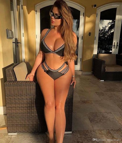 

printed bikinis lady bathing clothes women beach swimwear female fashion clothing women designer 2pcs swimsuit summer sexy, White;black