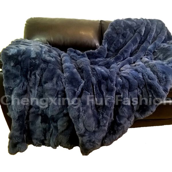 

blankets cx-d-65c 70x140 winter warm custom made patchwork rex fur rug blanket