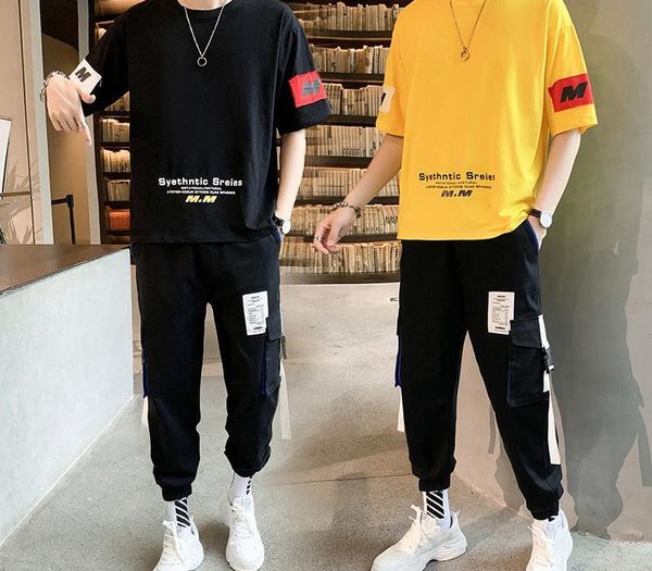 

mens 2020 luxury designer clothes men jogging sweat gym suits joggers sweatsuit summer t-shirt and pants two-piece mens designer tracksuits, Gray