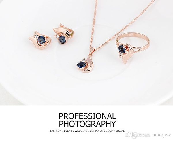 

bridesmaid jewelry set solid gold crystal jewelry gemstone rings jewellery party jewelry set, Silver