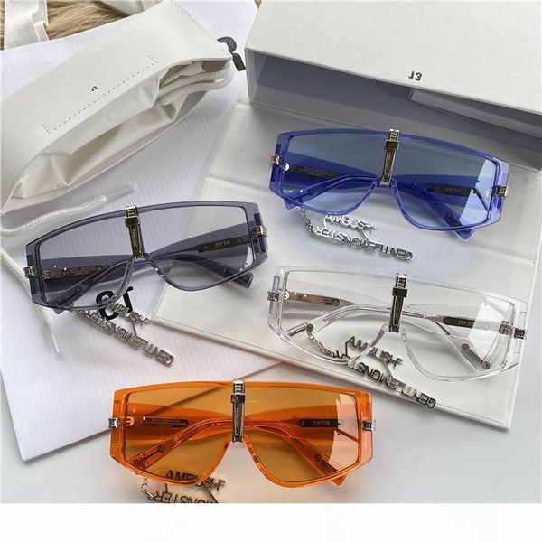 

ambush joint sunglasses chain men women sun eyewear goggles color jelly zip tie park jaebeom same paragraph one piece sun glasses, White;black