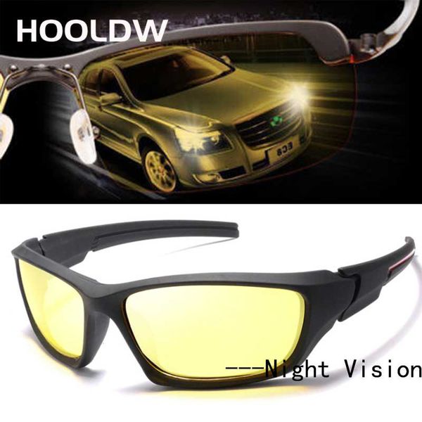 

hooldw men designer polarized sun glasses night vision glasses day night driving anti-glare goggle sunglasses, White;black