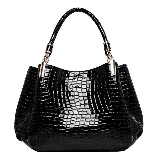 

Vintage Woman Leather Handbag Shoulder Bag Messenger Tote Plain Crocodile Pattern Bags Handbags Women Brands Bolsos Yl5