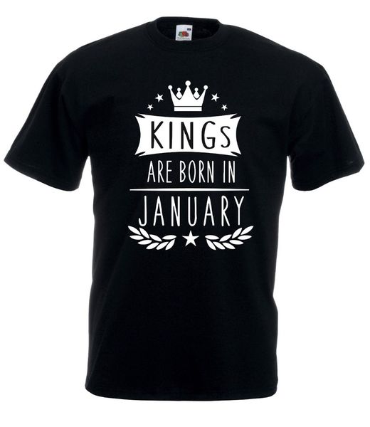 

2019 new high quality tee футболка king «s родились в январе лето хлопок футболку