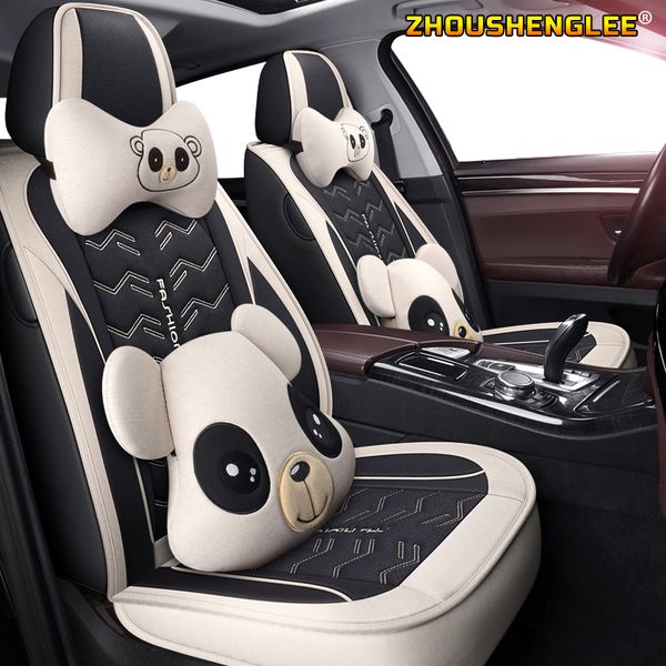 

zhoushenglee flax car sear covers for lifan all models x60 x50 320 330 520 620 630 720 car seat protector auto accessories