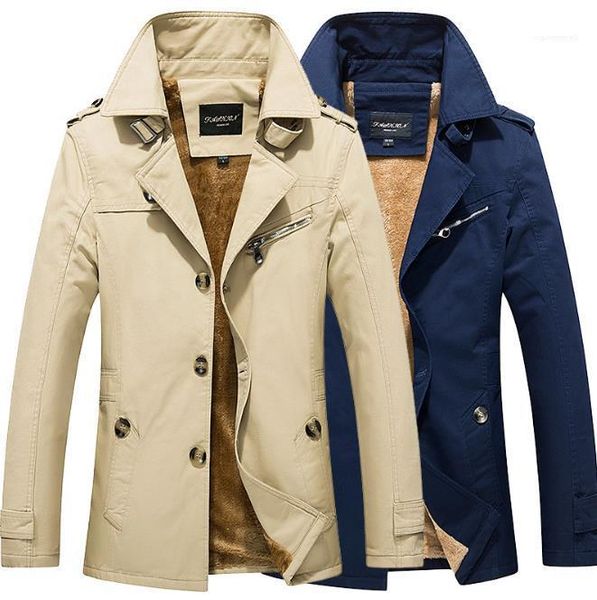 

clothing mens designer casual jacket autumn winter stand collar button fly jackets plus size coat male, Black;brown