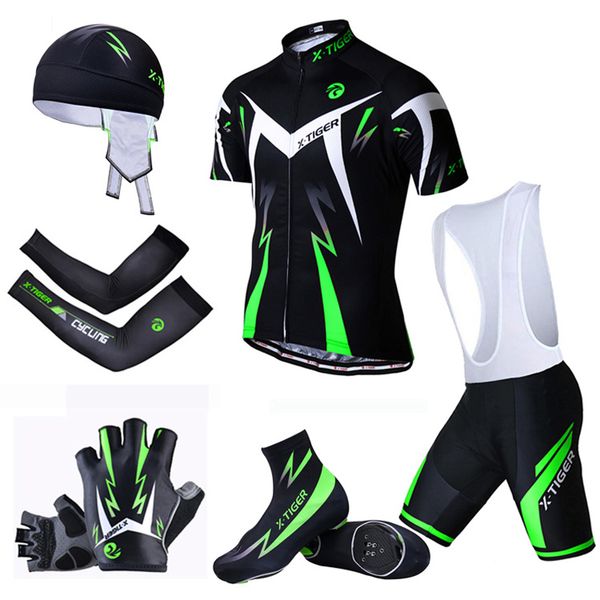 

x-tiger summer cycling set mtb big set bike clothing racing bicycle clothes uniform cycling jersey sets quick-dry bicycle kits, Black;blue