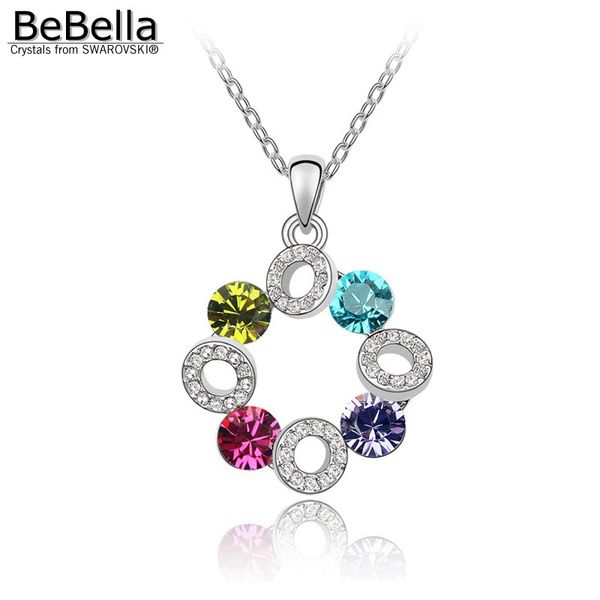 

bebella crystal ferris wheel pendant necklace made with austrian crystals from for women gift, Silver