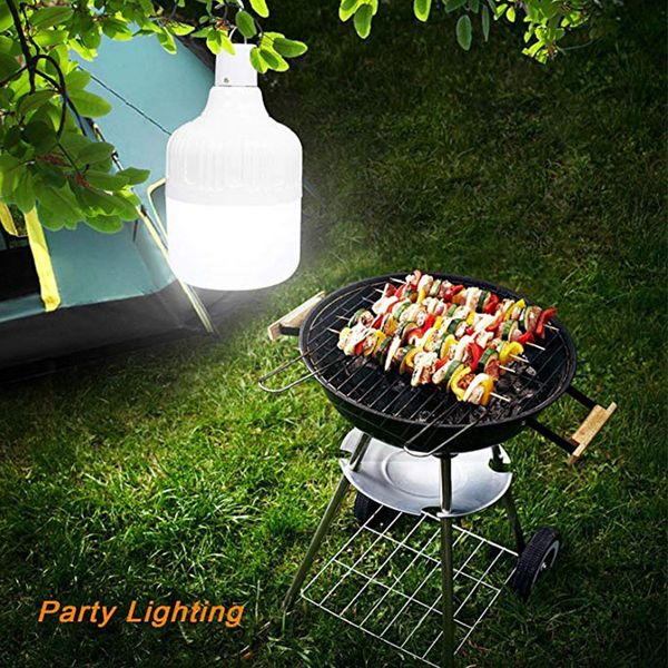 

portable led night light bulb rechargeable dimmable emergency lights outdoor garden camping hanging led light 40w 80w 100w 150w