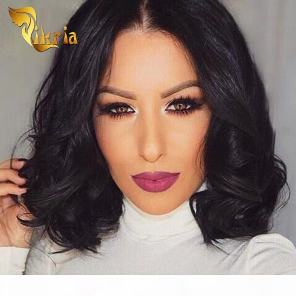 

lace front wigs non remy brazilian indian peruvian malaysian hair silk base full lace human hair wigs with baby hair big body wave, Black;brown