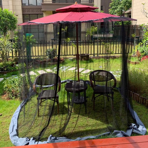 

umbrella mosquito net picnic outdoor patio camping double zipper hanging cover