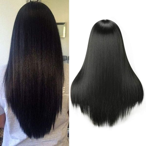 

popular style straight lace front human hair wigs for women 13x4 lace frontal wigs human hair malaysian straight lace closure wig, Black