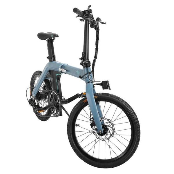 

eu no tax] fiido d11 electric bicycle folding moped electric bike(sky bule) bike 100km cycling urban folding ebike shifting version 20inch