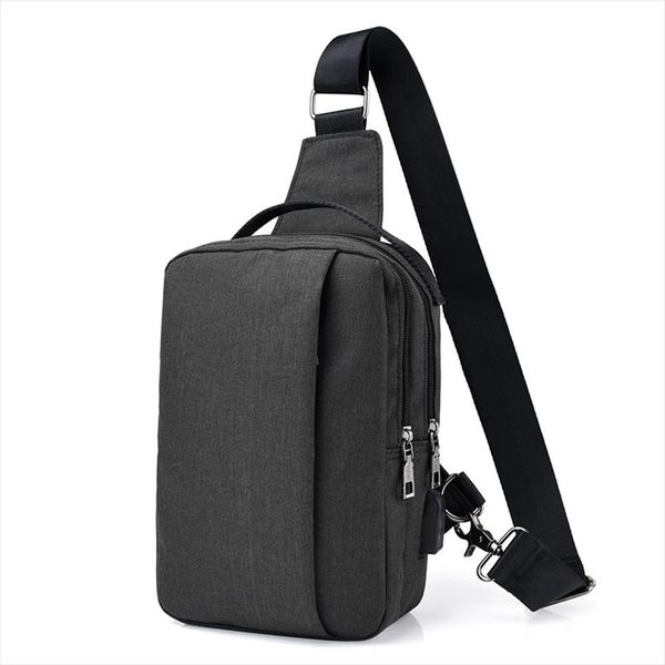 

canvas mens chest bags fashion travel crossbody bag man messenger bag women external usb charge travel shoulder bags