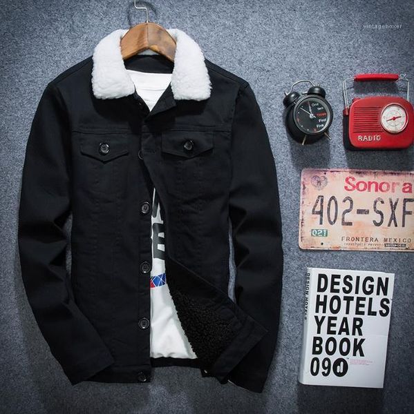 

jacket autumn winter long sleeve solid color thick coat fashion casual male clothing mens 2020 designer, Black;brown