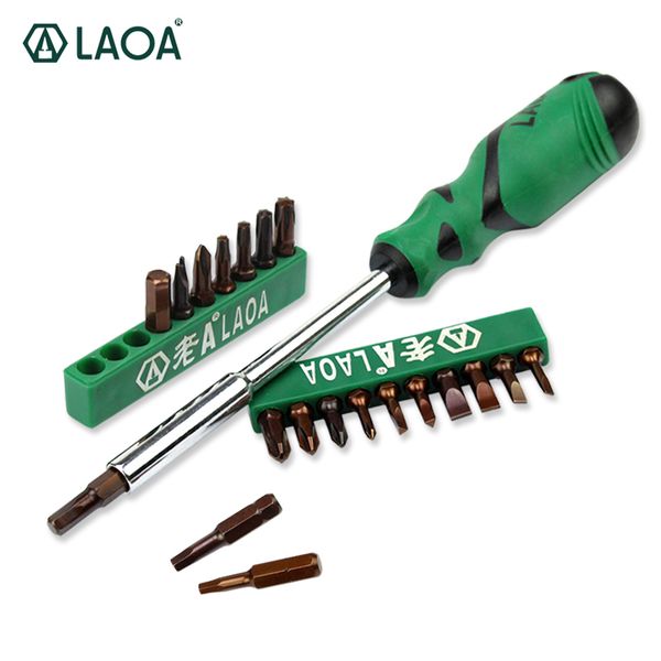 

laoa 20 in 1 s2 material screwdrivers set with hex slotted torx trilateral triangle y-shaped u-shaped screwdriver bits