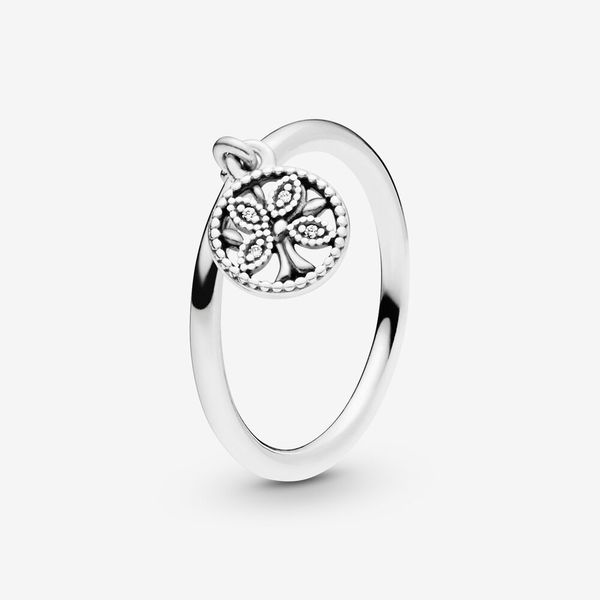 Новый бренд 100% 925 стерлингового серебра для свисающего семейного дерева кольцо для женщин обручальные кольца мода ювелирные изделия