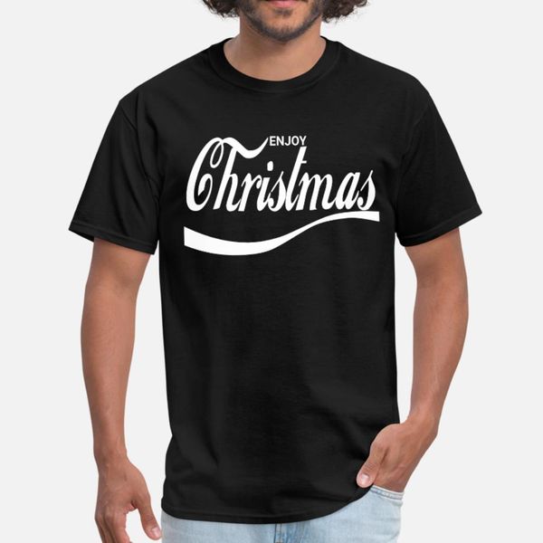 

enjoy christmas t shirt men customized 100% cotton s-xxxl kawaii famous comical summer style novelty shirt