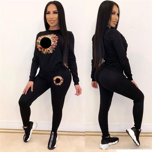 

luxury sequins fashion long sleeve sports 2pcs sets casual womens pullover suits designer womens tracksuits, Gray