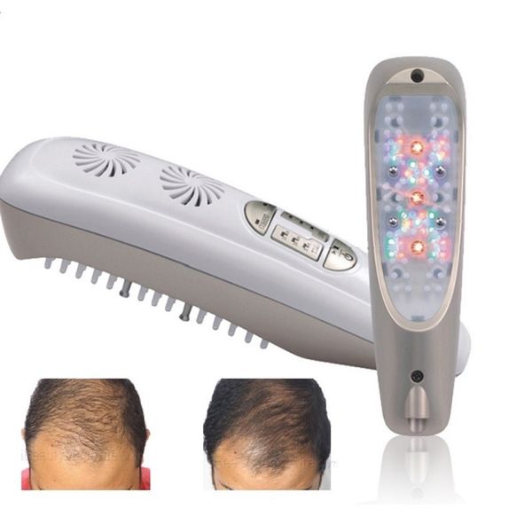 instrumento de reparação de cabelo massagem 3in1 Laser + LED LIGHT + Micro atual rebrota massagem cabelo crescimento Pente Remove scurf